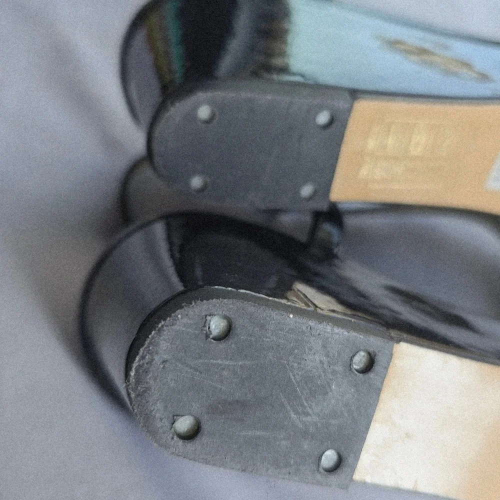 Azuree‎ Pour Heyraud Embellished Wedge Sandals Black Clear Strappy Woman Size 8